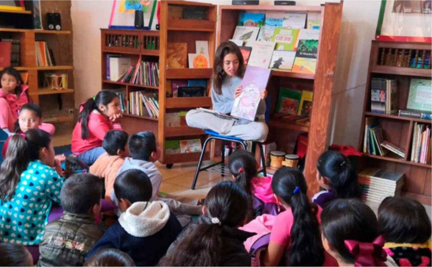 Sesión de lectura en la Biblioteca del Bosque